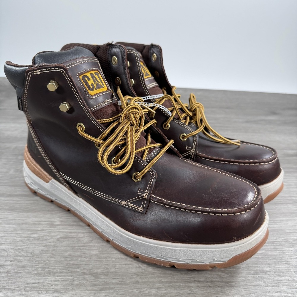 CAT Work Boots Mens Size 14 P91402 Brown Carbon Composite Toe